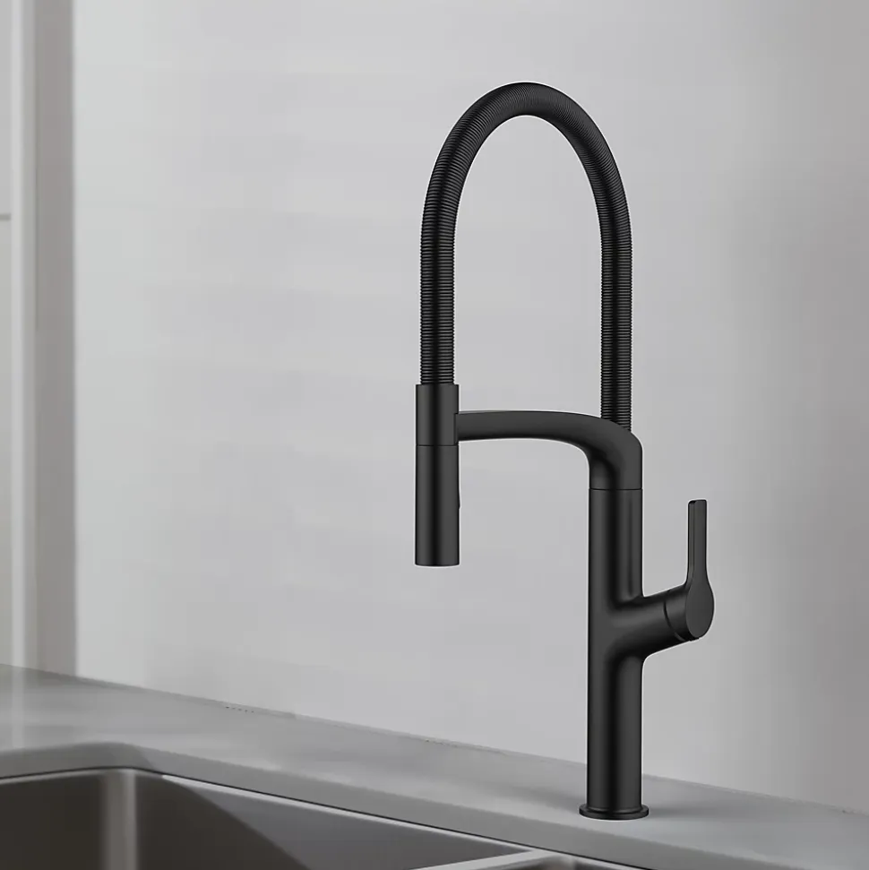 Mitigeur de cuisine avec douchette noir GoodHome Arbane