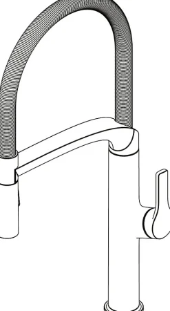 Mitigeur de cuisine avec douchette noir GoodHome Arbane