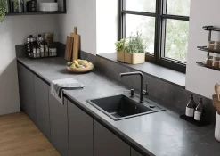Mitigeur de cuisine avec douchette noir mat Hansgrohe Talis M 54 bec droit
