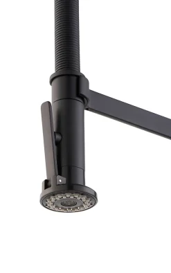 Mitigeur de cuisine avec douchette noir mat GoodHome Kamut