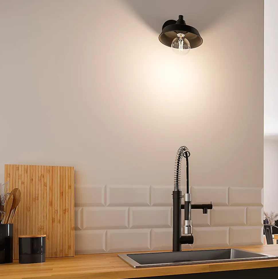 Mitigeur de cuisine avec douchette noir et chrome H.48 cm, Cooke & Lewis Bilbrough