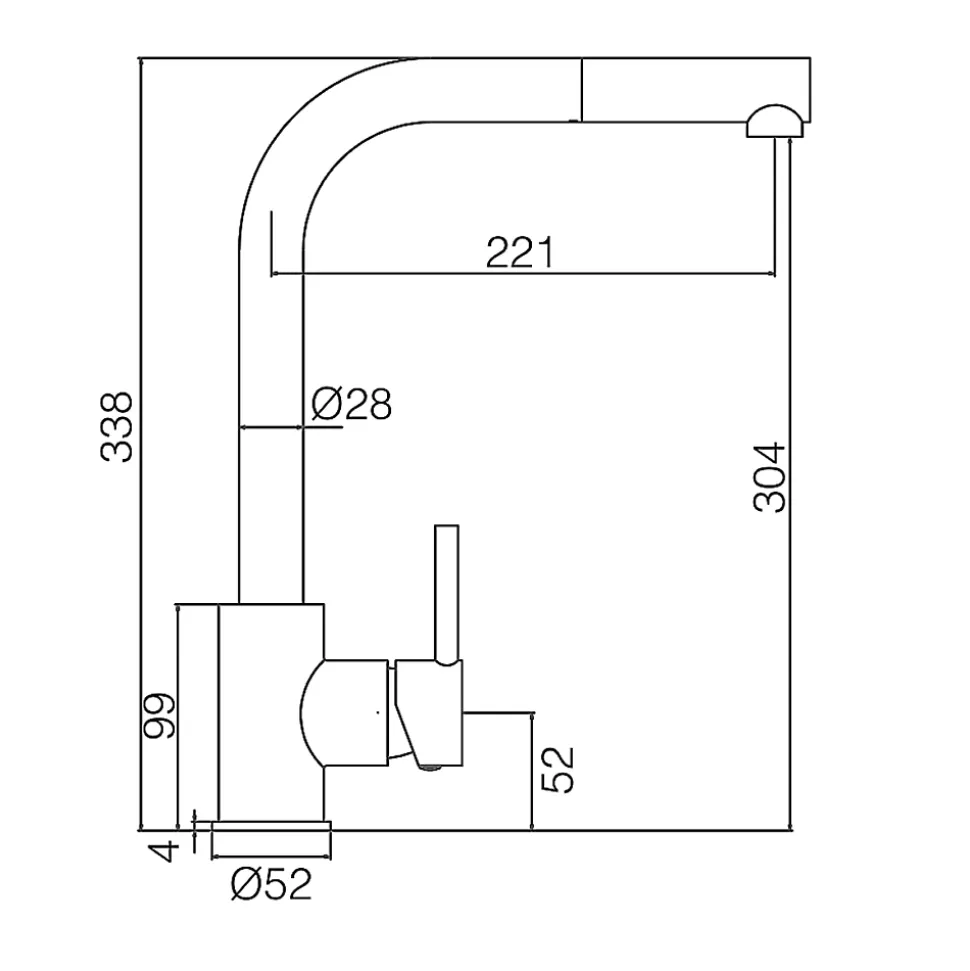 Mitigeur de Cuisine avec Douchette MALTA Acier Inoxydable - GCE006/AC IMEX PRODUCTS