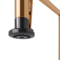 Mitigeur de cuisine avec douchette noir et laiton GoodHome Kamut