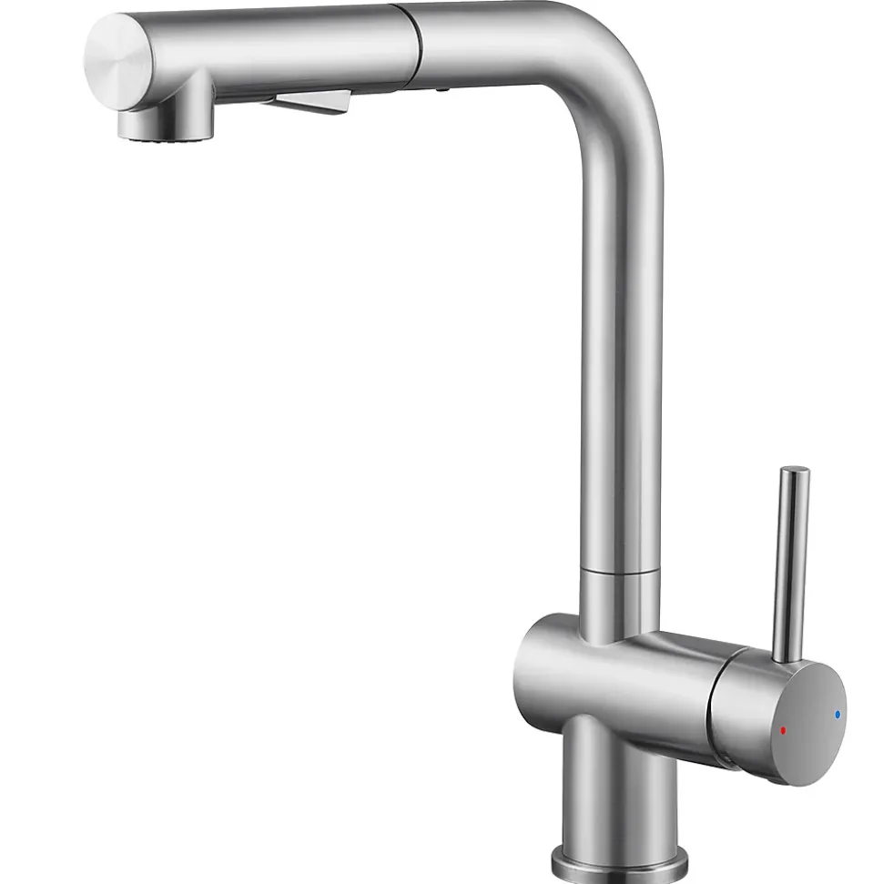 Mitigeur de Cuisine avec Douchette Extractible, Robinet Cuisine en Inox Mitigeur d'Évier avec 2 Modes de Sortie D'eau, Brossé