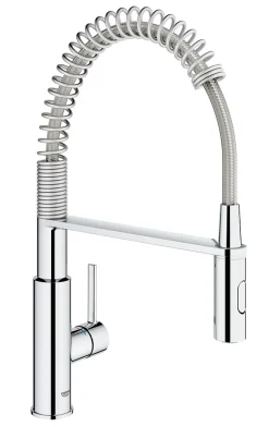 Mitigeur de cuisine avec douchette extractible chromé Grohe Get Pro