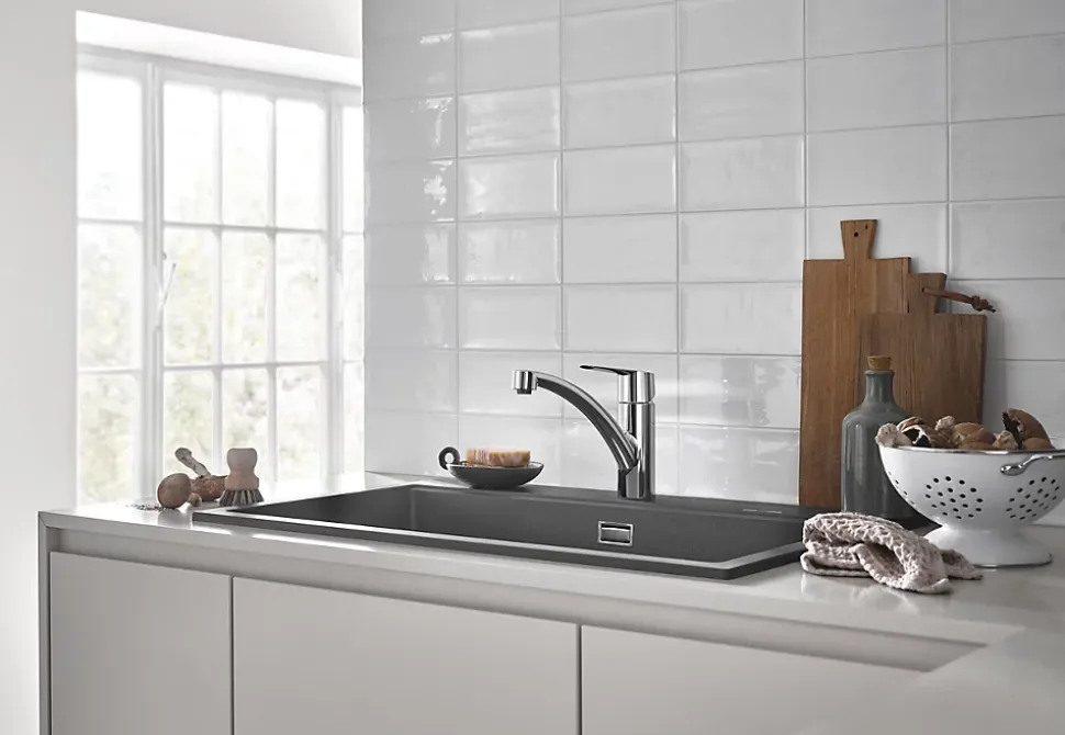 Mitigeur de cuisine bec bas Start Grohe chromé