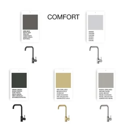 Mitigeur de cuisine bec haut SKY BATH nickel brossé Inox S304 série COMFORT