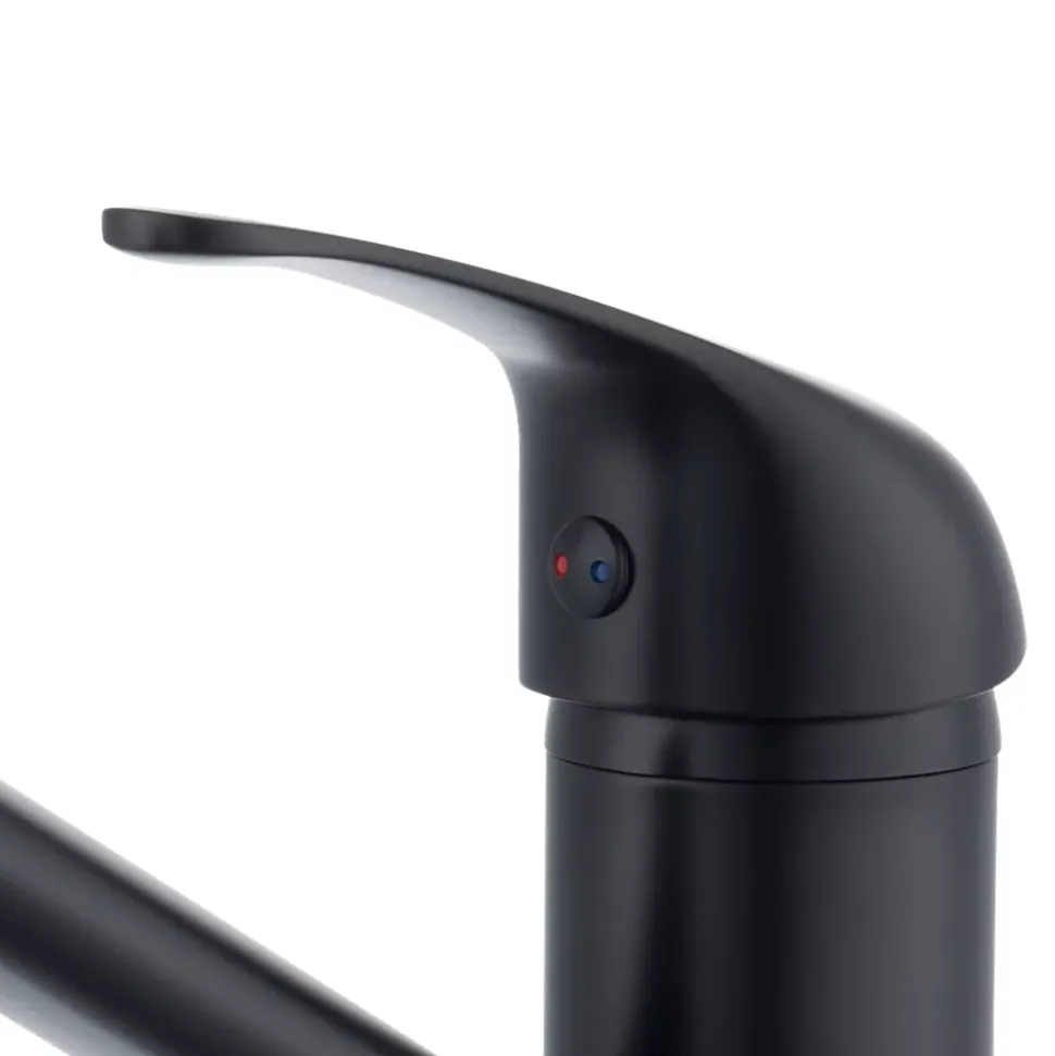 Mitigeur de cuisine Brigg en laiton coloris noir H.12,17 cm