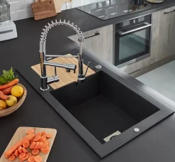 Mitigeur de cuisine chromé avec douchette Cooke & Lewis Bilbrough