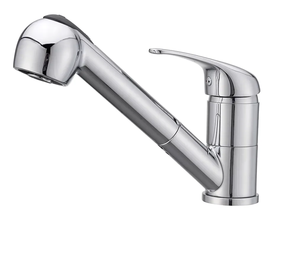 Mitigeur de cuisine chromé avec douchette Mokau