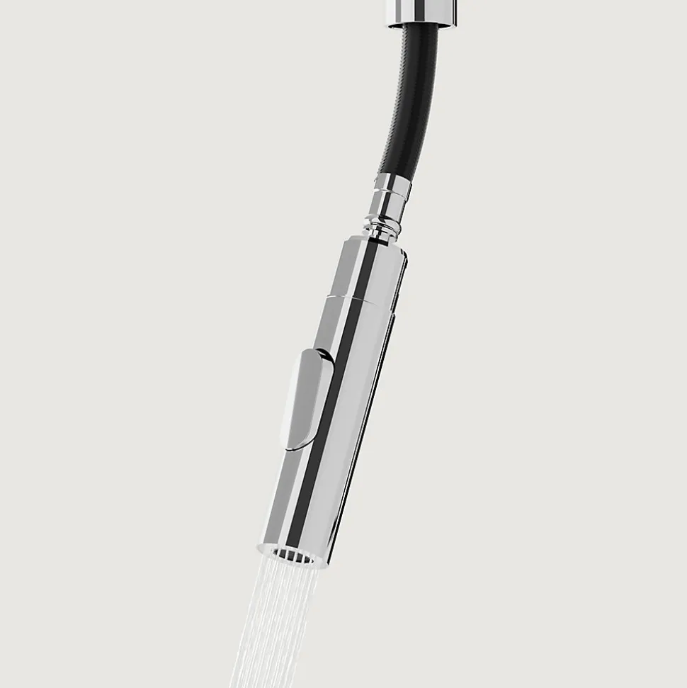 Mitigeur de cuisine chromé avec douchette GoodHome Zanthe