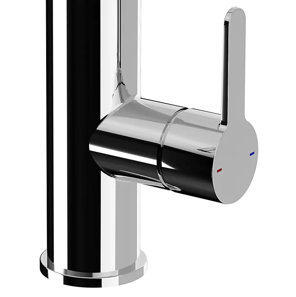 Mitigeur de cuisine chromé avec douchette GoodHome Zanthe