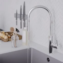 Mitigeur de cuisine chromé avec douchette GoodHome Zanthe