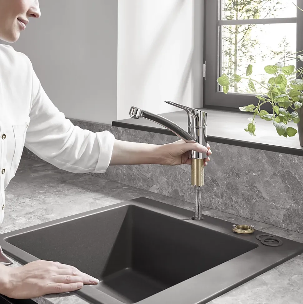 Mitigeur de cuisine chromé Hansgrohe MySport S