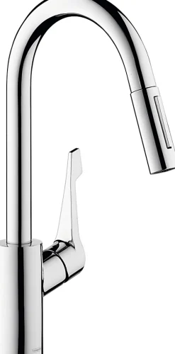 Mitigeur de cuisine chromé avec douchette Hansgrohe Cento XL