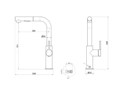 Mitigeur de cuisine chromé Essebagno Pure II