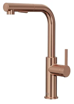 Mitigeur de cuisine cuivré avec douchette Essebagno Pure II