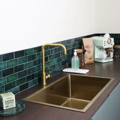 Mitigeur de cuisine doré Essebagno Baltic