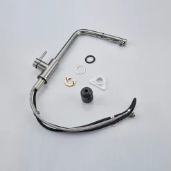 Mitigeur de cuisine extractible, douchette incluse, acier inoxydable brossé