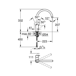 Mitigeur de cuisine Grohe Start Edge