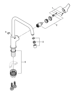 Mitigeur de cuisine Grohe Start Bec U chromé