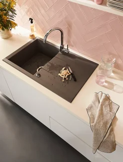 Mitigeur de cuisine haut en laiton chromé H.33,5 cm, Cooke & Lewis Katiki