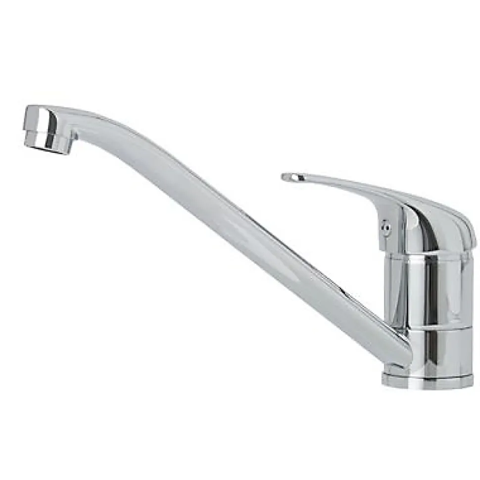 Mitigeur de cuisine Huka en laiton couleur argenté H.15,9 cm