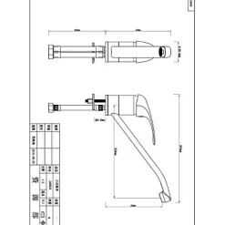 Mitigeur de cuisine Huka en laiton couleur argenté H.15,9 cm