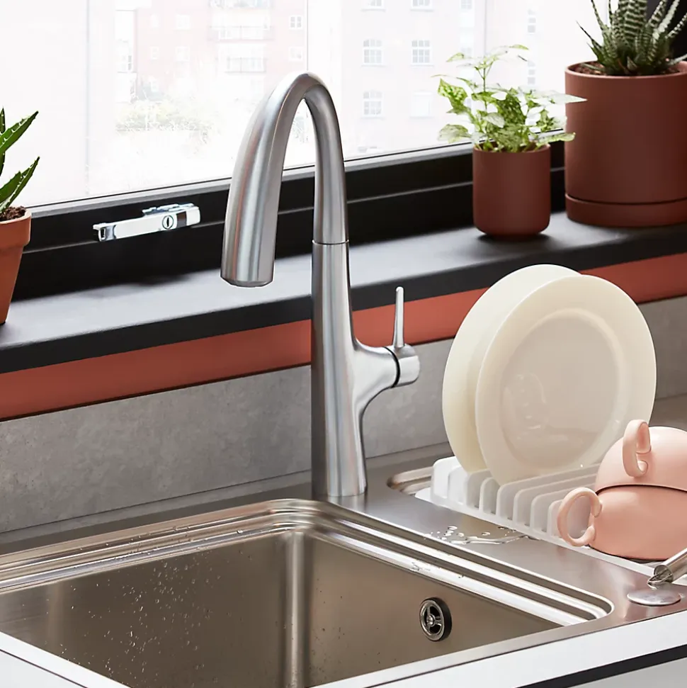 Mitigeur de cuisine laiton brossé GoodHome Edulis