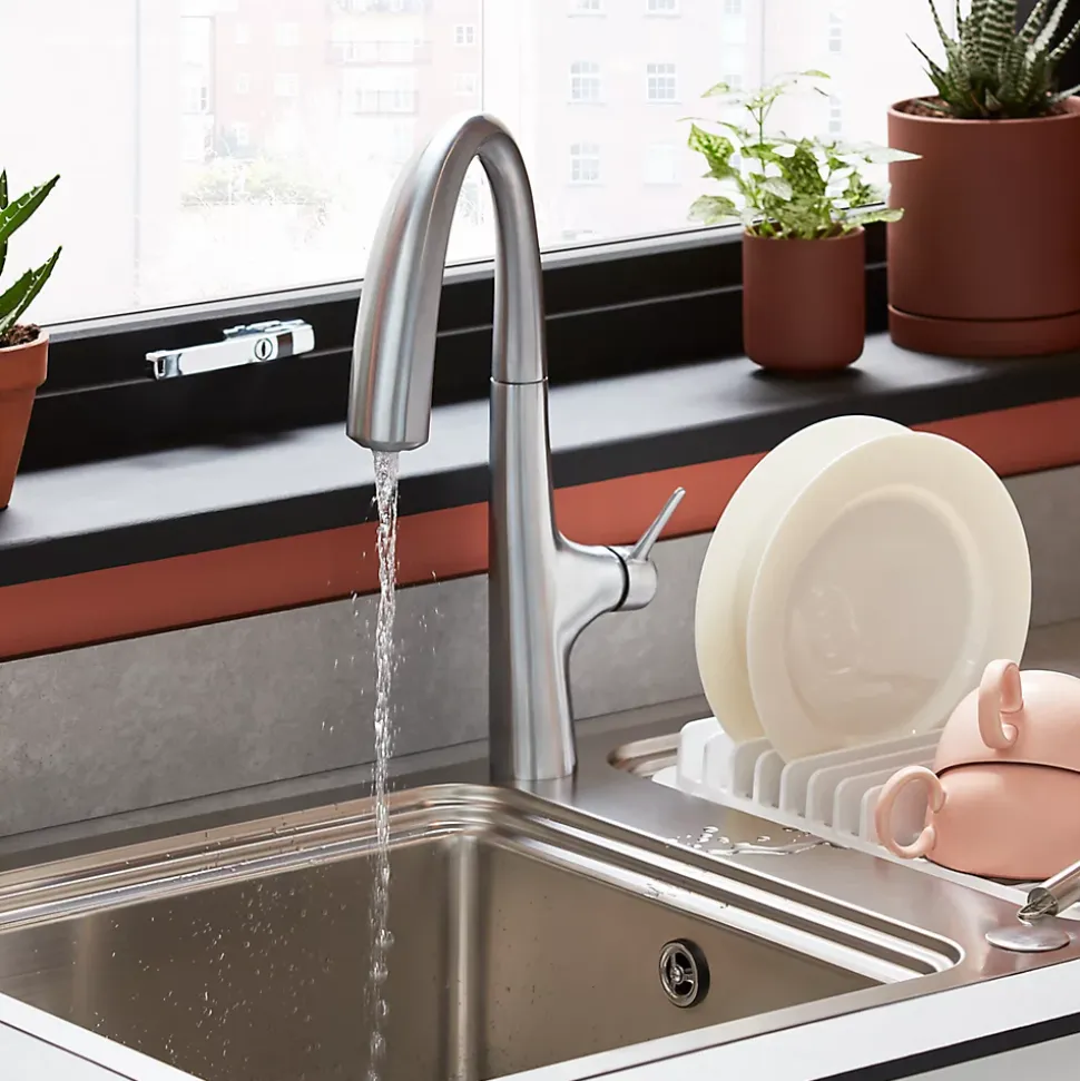 Mitigeur de cuisine laiton brossé GoodHome Edulis