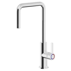 Mitigeur de cuisine laiton effet chromé GoodHome Kamut