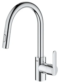 Mitigeur de cuisine medium chromé avec douchette Grohe