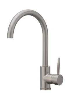 Mitigeur de cuisine nickel brossé, GoodHome Katiki