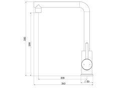 Mitigeur de cuisine noir Essebagno Pure II