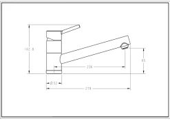 Mitigeur de cuisine noir Essebagno Tubic