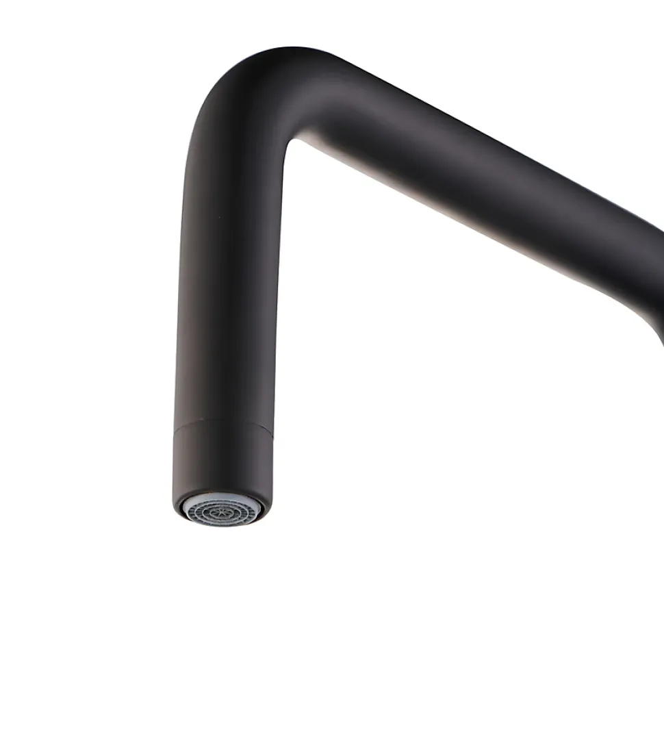 Mitigeur de cuisine noir mat GoodHome Kamut