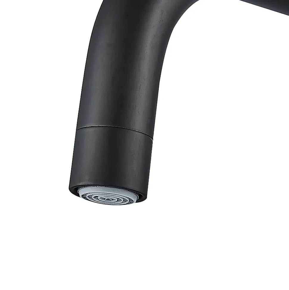 Mitigeur de cuisine rabattable noir mat GoodHome Deltana