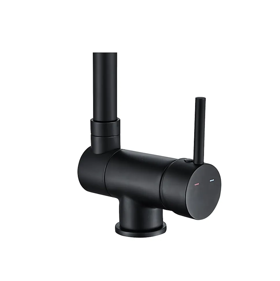 Mitigeur de cuisine rabattable noir mat GoodHome Deltana
