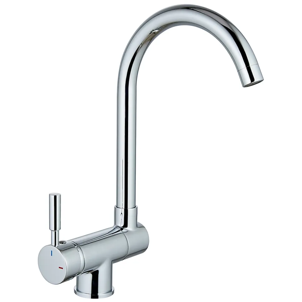 Mitigeur de cuisine rabattable en métal effet chromé Edouard Rousseau Krami