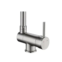 Mitigeur de cuisine rabattable nickel brossé GoodHome Deltana