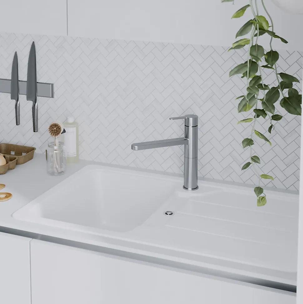 Mitigeur de cuisine titanium GoodHome Phoran