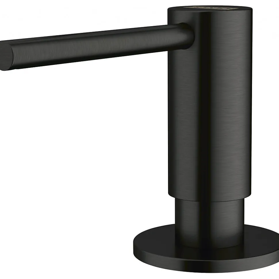 Mitigeur Franke Atlas Inox Noir - distributeur de savon - Inox Noir coloris Inox Noir