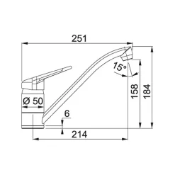 Mitigeur Franke Novara Plus Couleur à bec - Blanc Artic (Moucheté) coloris Blanc Artic (Moucheté)