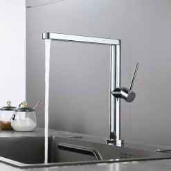 Mitigeur haut Kedral Edouard Rousseau en métal effet chromé