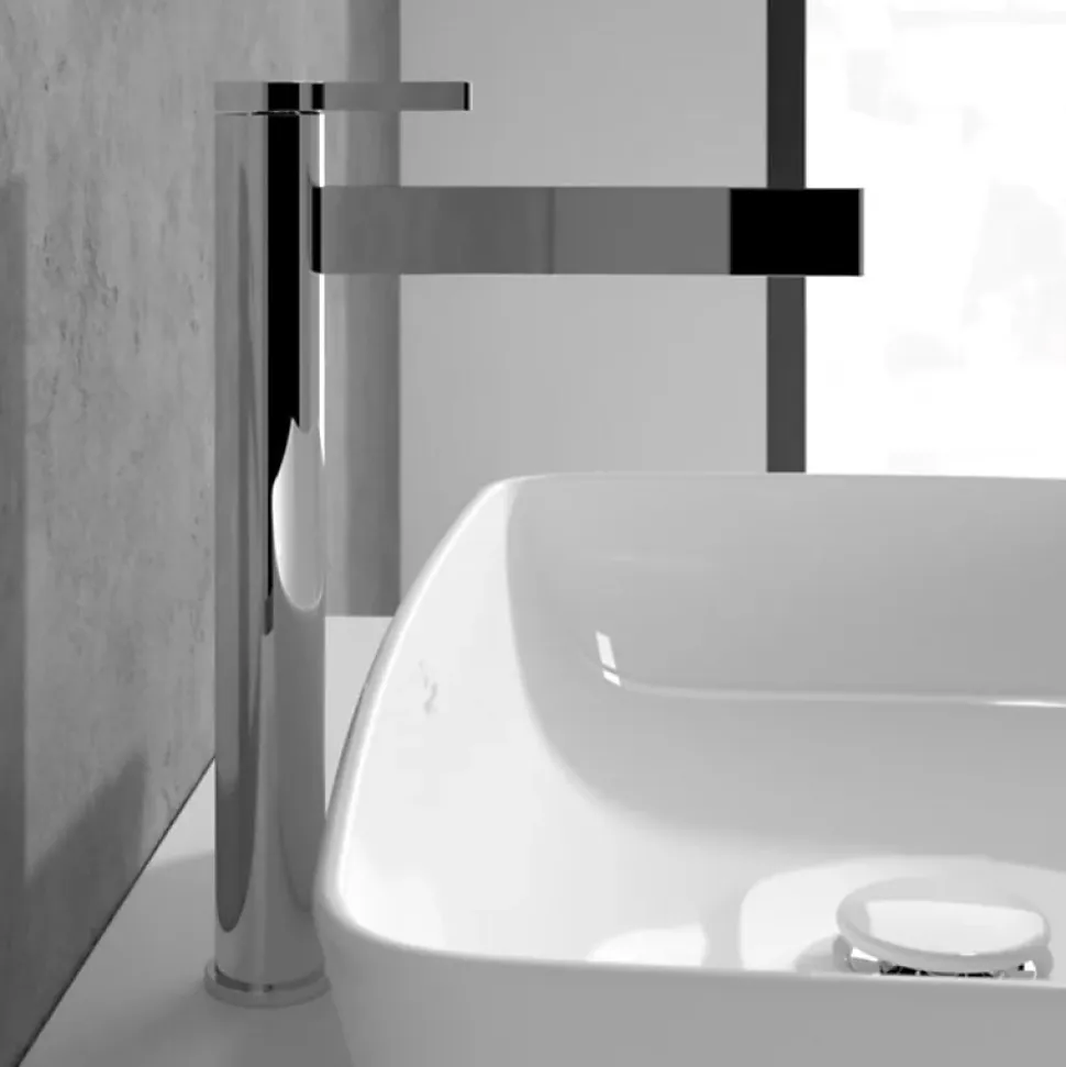 Mitigeur lavabo droit surélevé VILLEROY ET BOCH Dawn sans tirette Chrome