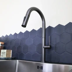 Mitigeur évier à douchette gun metal Essebagno Portofino