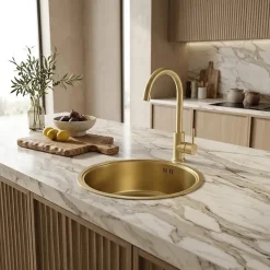 Mitigeur évier or brossé Essebagno Kiwo