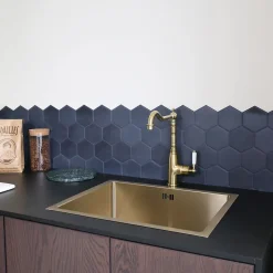 Mitigeur évier or brossé Essebagno Leeds