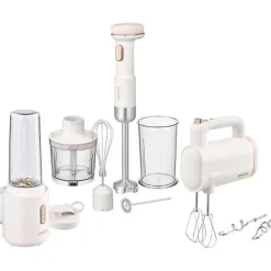 Mixeur Electrique plongeant - SENCOR - SHB 9130WH - 11,1 V - Récipients 500 et 700 ml - Blanc