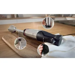 Mixeur plongeant multifonction 1000w inox/noir Bosch MSM6M622 série 6 ergomaster